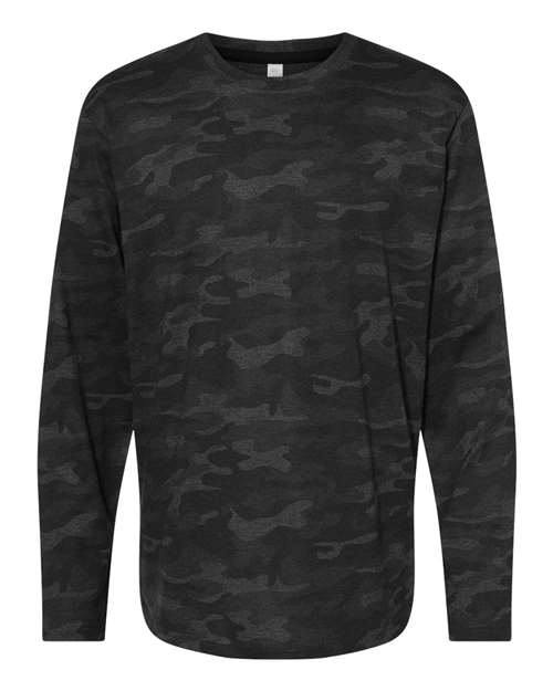LAT 6918 — Unisex Fine Jersey Long Sleeve Tee — Storm Camo