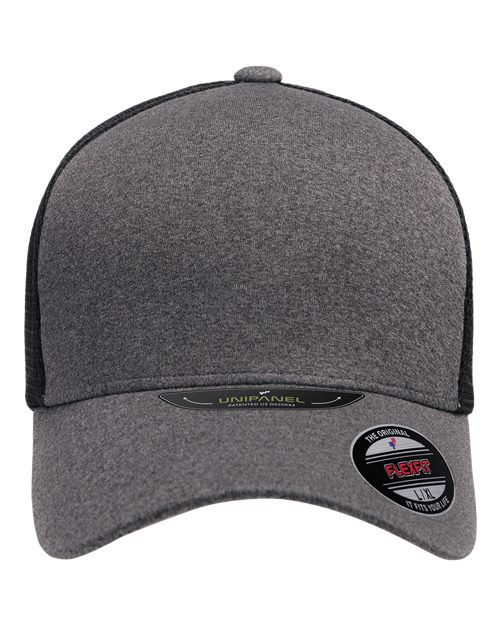 Flexfit 5511UP — Unipanel™ Trucker Cap — Melange Heather/ Black