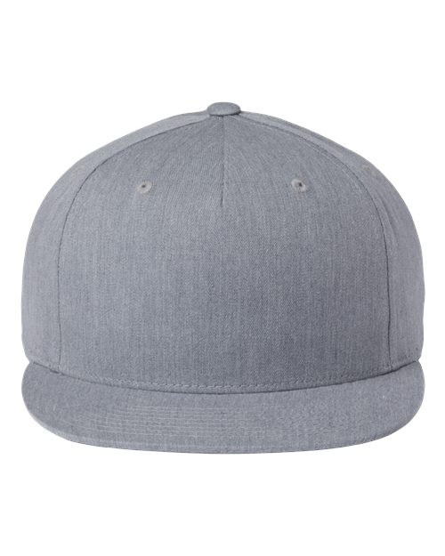 Richardson 255 — Pinch Front Structured Snapback Trucker Cap — Heather Grey