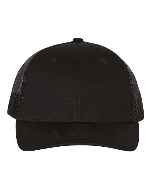 Richardson 112Y — Youth Trucker Snapback Cap — Black
