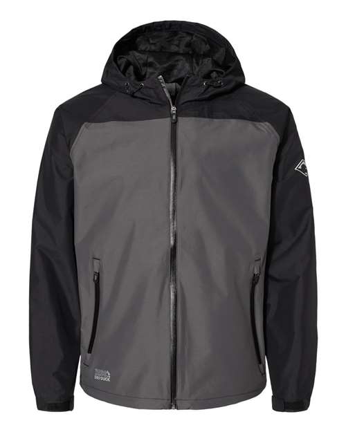 DRI DUCK 5335 — Unisex Torrent Waterproof Hooded Jacket — Charcoal/ Black