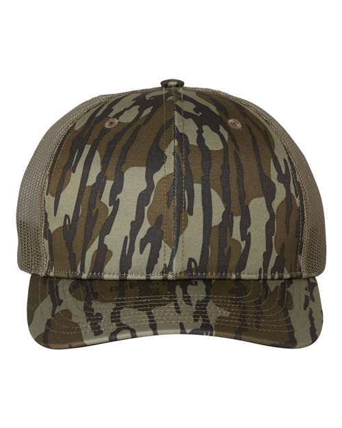 Richardson 112P — Printed Trucker Cap — Mossy Oak Bottomland/ Loden