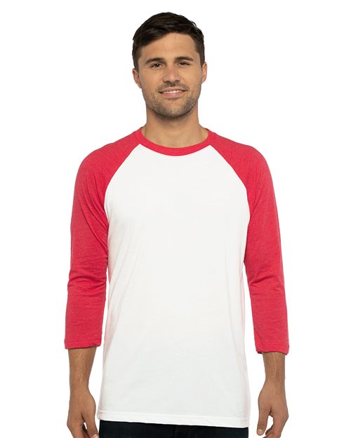 Next Level 6251 — Unisex CVC Three-Quarter Sleeve Raglan T-Shirt — main view
