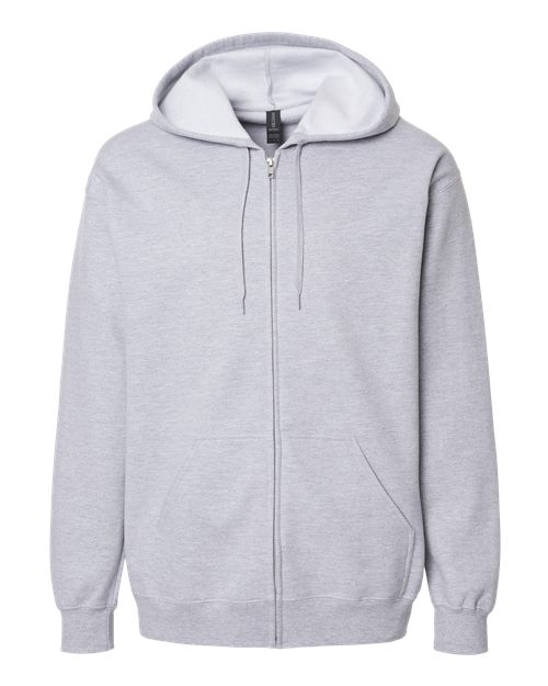 Gildan SF600 — Unisex Softstyle® Full-Zip Hooded Sweatshirt — Sport Grey