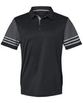 Adidas A490 — Men's Striped Sleeve Polo — main view