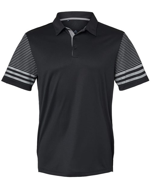 Adidas A490 — Men's Striped Sleeve Polo — main view
