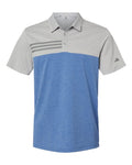 Adidas A508 — Men's Heathered Colorblocked 3-Stripes Polo — main view