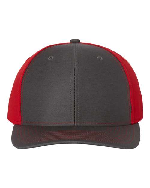 Richardson 312 — Twill Back Trucker Cap — Charcoal/ Red