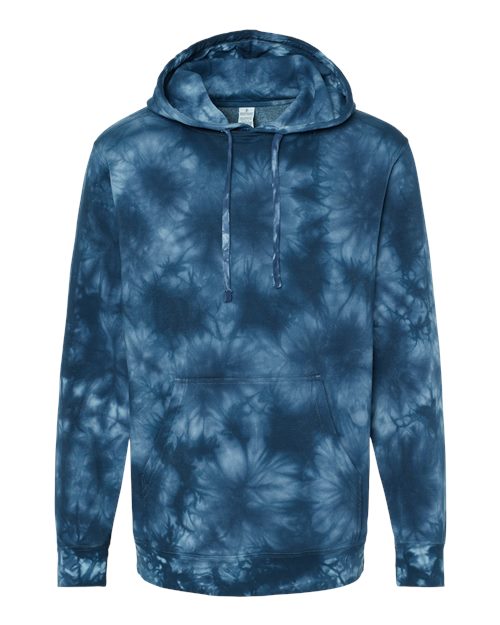 Independent Trading Co. PRM4500TD — Unisex Midweight Tie-Dyed Hooded Sweatshirt — Tie Dye Navy