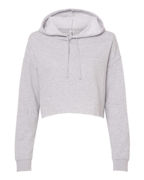 Independent Trading Co. AFX64CRP — Women’s Lightweight Crop Hooded Sweatshirt — Grey Heather