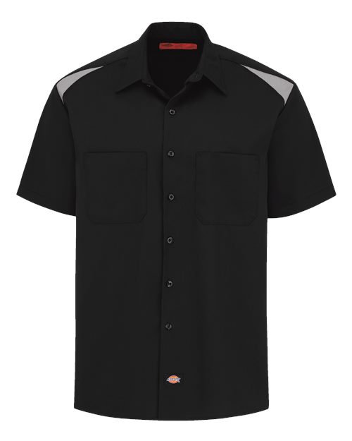 Dickies 0005 — Men's Short Sleeve Performance Team Shirt — Black/ Smoke