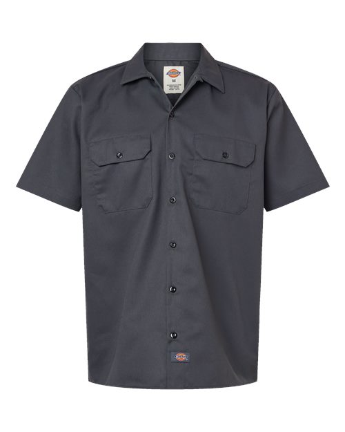 Dickies 2574T — Men's Tall Short Sleeve Work Shirt — Charcoal