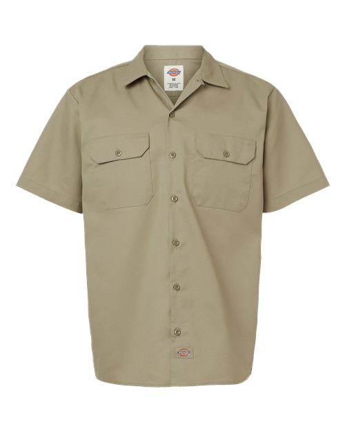 Dickies 2574T — Men's Tall Short Sleeve Work Shirt — Khaki