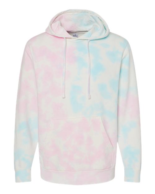 Independent Trading Co. PRM4500TD — Unisex Midweight Tie-Dyed Hooded Sweatshirt — Tie Dye Cotton Candy