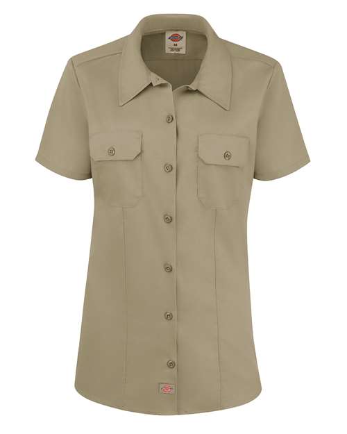 Dickies FS57 — Women's Short Sleeve Work Shirt — Khaki
