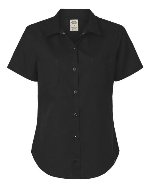 Dickies 5350 — Women's Industrial Short Sleeve Work Shirt — Black