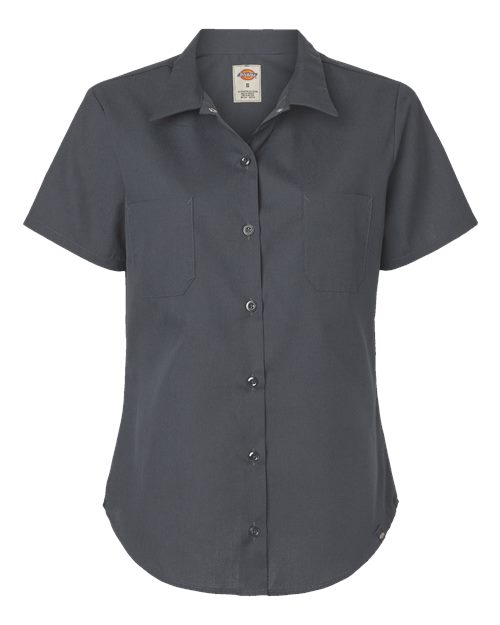 Dickies 5350 — Women's Industrial Short Sleeve Work Shirt — Dark Charcoal