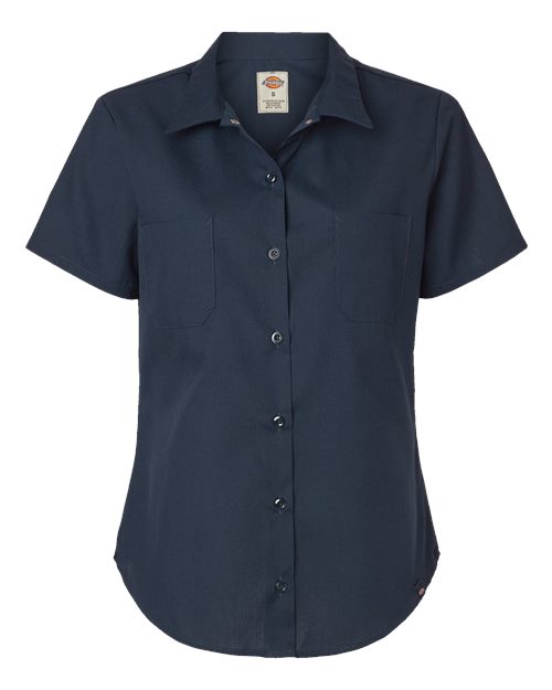 Dickies 5350 — Women's Industrial Short Sleeve Work Shirt — Dark Navy