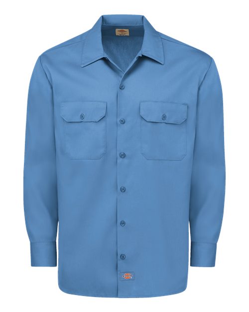Dickies 5574 — Men's Long Sleeve Work Shirt — Gulf Blue