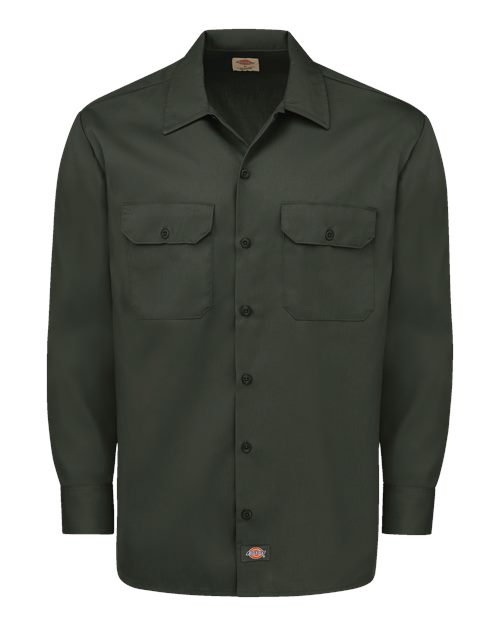 Dickies 5574 — Men's Long Sleeve Work Shirt — Olive Green