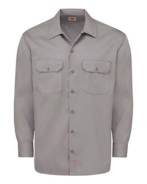 Dickies 5574 — Men's Long Sleeve Work Shirt — Silver Grey