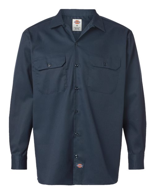 Dickies 5574T — Men's Tall Long Sleeve Work Shirt — Dark Navy