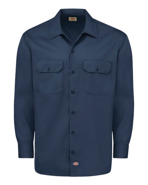 Dickies 5574T — Men's Tall Long Sleeve Work Shirt — Navy