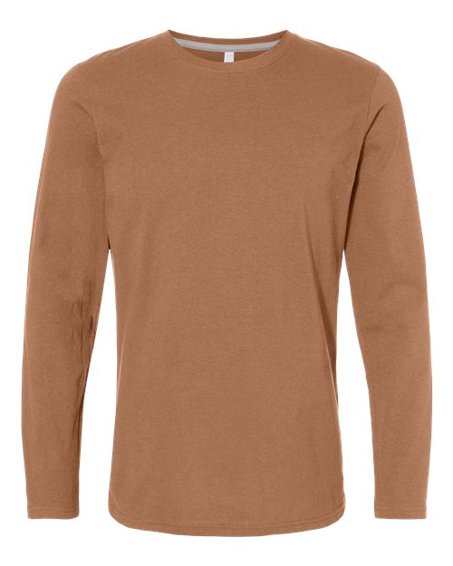 LAT 6918 — Men's Fine Jersey Long Sleeve Tee — Coyote Brown