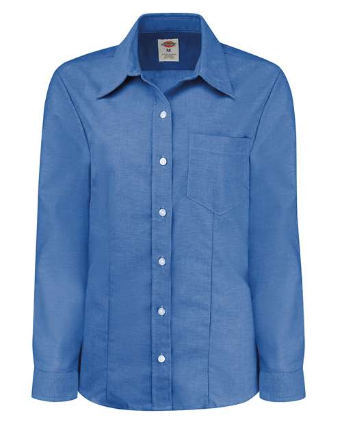 Dickies L254 — Women's Oxford Long Sleeve Shirt — French Blue