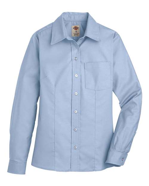 Dickies L254 — Women's Oxford Long Sleeve Shirt — Light Blue