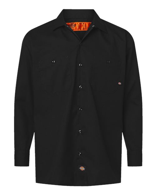 Dickies L535 — Men's Industrial Long Sleeve Work Shirt — Black
