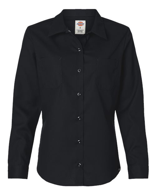 Dickies L5350 — Women's Long Sleeve Industrial Work Shirt — Black