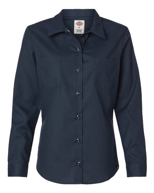 Dickies L5350 — Women's Long Sleeve Industrial Work Shirt — Dark Navy