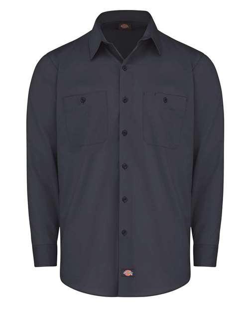 Dickies LL51 — Men's Industrial Worktech Ventilated Long Sleeve Work Shirt — Dark Navy