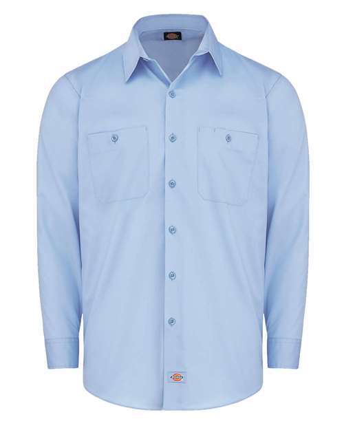 Dickies LL51 — Men's Industrial Worktech Ventilated Long Sleeve Work Shirt — Light Blue