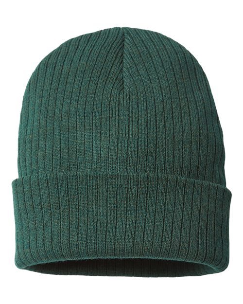 Atlantis Headwear RIO — Sustainable Rib Cuffed Beanie — Bottle Green