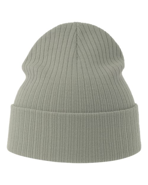 Atlantis Headwear RIO — Sustainable Rib Cuffed Beanie — Light Grey