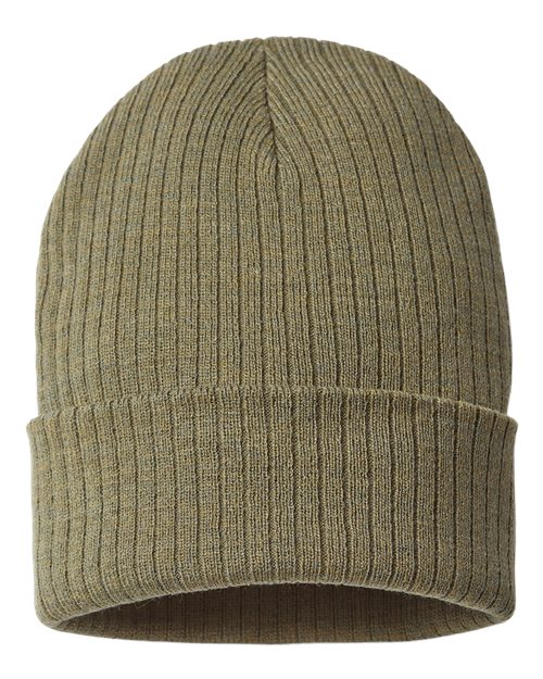 Atlantis Headwear RIO — Sustainable Rib Cuffed Beanie — Olive