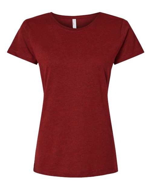LAT 3516 — Women's Fine Jersey Tee — Cardinal Blackout