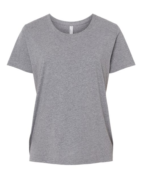 LAT 3816 — Women's Curvy Collection Fine Jersey Tee — Granite Heather