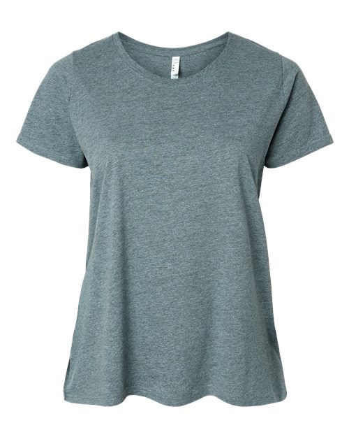 LAT 3816 — Women's Curvy Collection Fine Jersey Tee — Ice Blackout