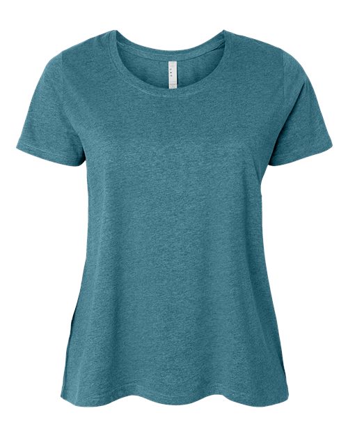 LAT 3816 — Women's Curvy Collection Fine Jersey Tee — Surf Blackout