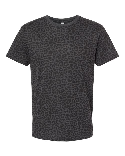 LAT 6901 — Unisex Fine Jersey Tee — Black Leopard