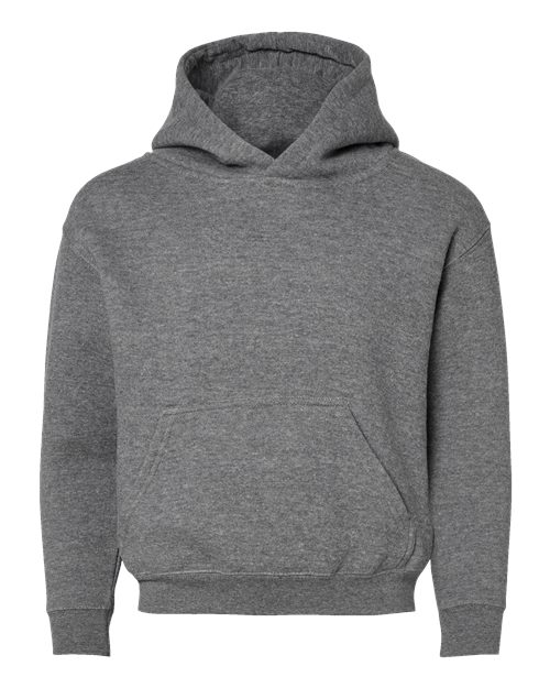 LAT 2296 — Youth Fleece Hoodie Sweatshirt — Granite Heather
