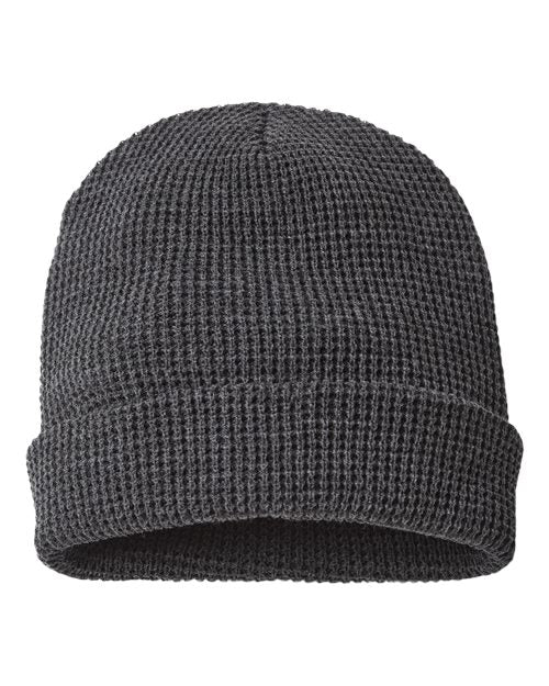 Richardson 146R — Waffle Cuffed Beanie — Heather Charcoal