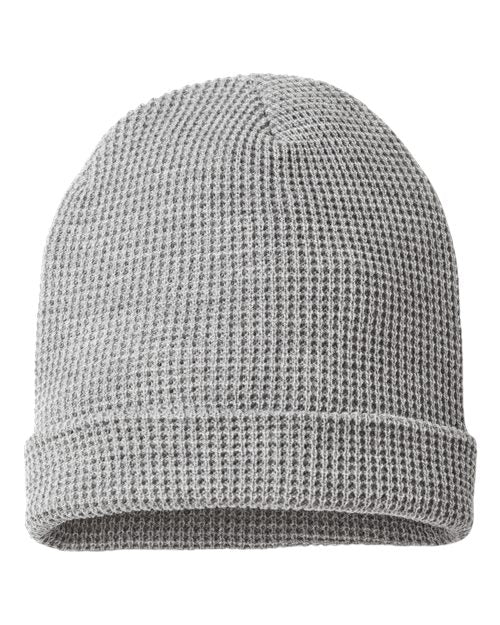 Richardson 146R — Waffle Cuffed Beanie — Heather Grey