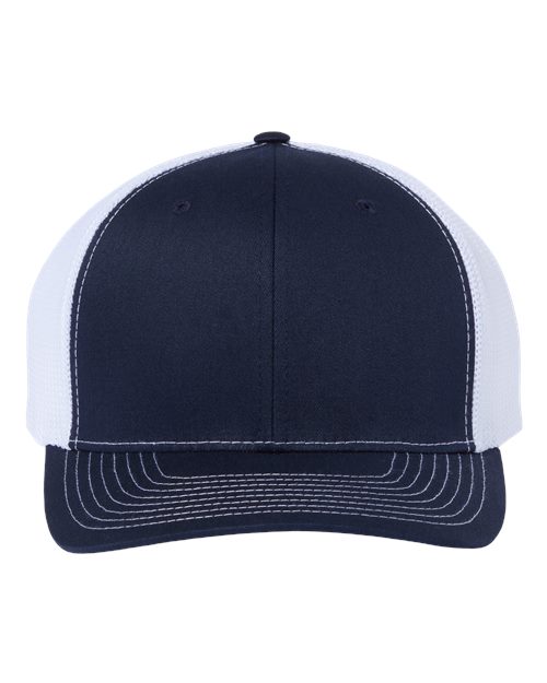 Richardson 112PL — 112+ R-Flex Adjustable Trucker Cap — Navy/ White
