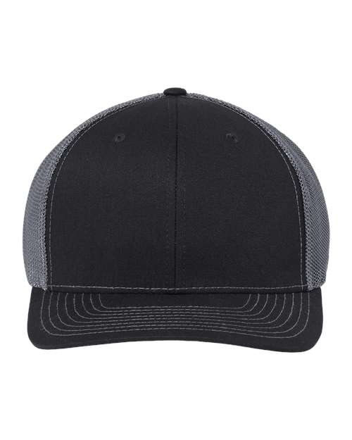 Richardson 112PL — 112+ R-Flex Adjustable Trucker Cap — Black/ Graphite