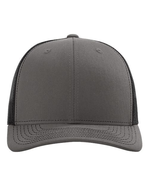 Richardson 112RE — Sustainable Trucker Cap — Charcoal/ Black