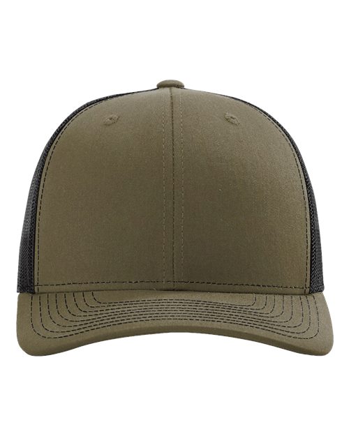 Richardson 112RE — Sustainable Trucker Cap — Loden/ Black